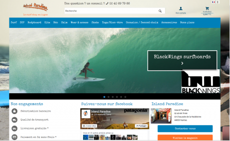 Island Paradise - nouvelle page d'accueil